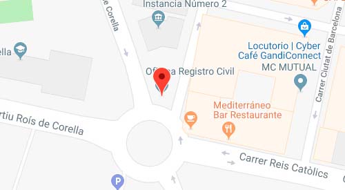 situación del Registro Civil de Gandía