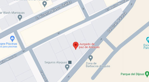 localizar registro civil y juzgado de paz de Alaquàs Valencia